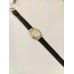 VINTAGE Christian Dior γυναικείο ρολόι με επίχρυσο και ασημί καντράν και μαύρο δερμάτινο λουράκι (VIN13)